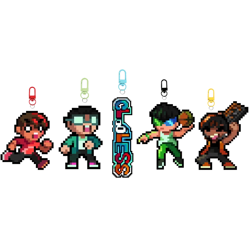 PIXEL CUPS x Clooless: Acrylic Keychain Set - View 1