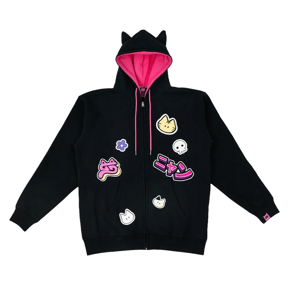 Nyan Service: Cat Ear Zip Hoodie - View 1