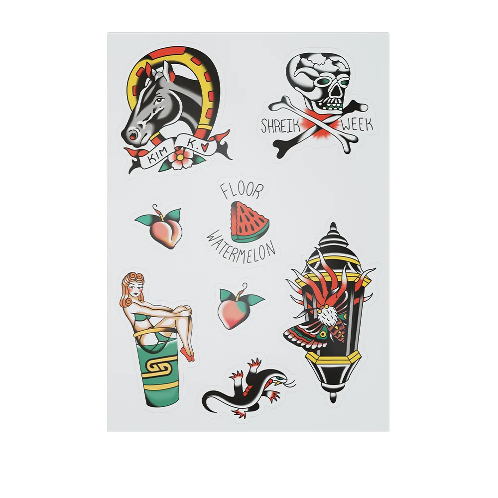 PaymoneyWubby Temporary Tattoo Flash Sheet - View 1