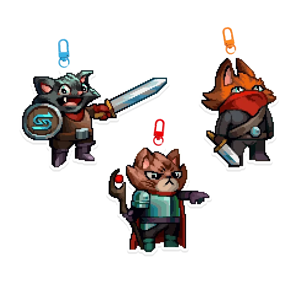 PIXEL CUPS x Emongg: Acrylic Keychain Set - View 1