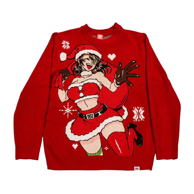 Waifu Sweater: UwU Ugly Christmas Sweater - View 1